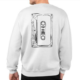 Love Retro Mixtape 80'S Blank Cassette Tape Sweatshirt Back Print | Mazezy