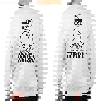 I Love Tentacles Cute Octopus Sweatshirt Back Print | Mazezy