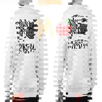 M De Maestra Leopard Apple Red Plain Sweatshirt Back Print | Mazezy