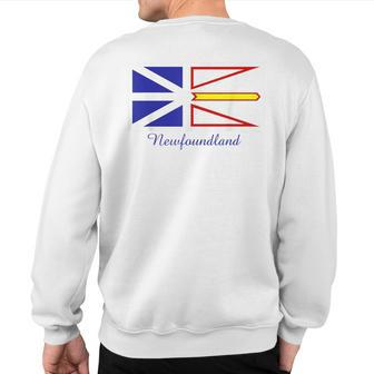 Newfoundland Flag Souvenir Sweatshirt Back Print | Mazezy