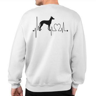 Peruvian Inca Orchid Dog My Heartbeat Ekg Dogs Are My Cardio Sweatshirt Back Print | Mazezy