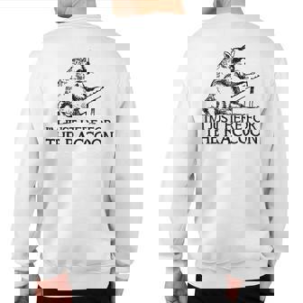 Raccoon & Hammered Dulcimer Sweatshirt Back Print | Mazezy