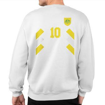 Retro Australia Soccer Or Football For Australian Fans Sweatshirt Back Print | Mazezy