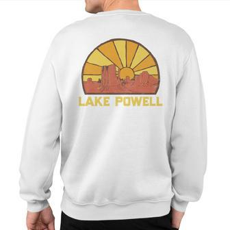 Retro Lake Powell Sun Vintage Graphic Sweatshirt Back Print | Mazezy