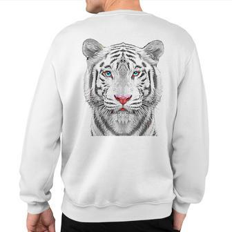 Siberian White Bengal Tiger Sweatshirt Back Print | Mazezy