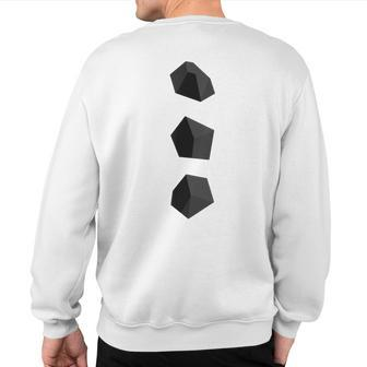Snowman Coal Buttons Costume Christmas Sweatshirt Back Print - Seseable