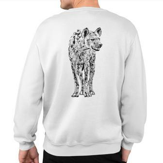 Spotted Hyena Wildlife For Hyena Fans Sweatshirt Back Print | Mazezy