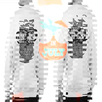 Sunglasses Christmas In July Pineapple Summer Party Sweatshirt Back Print - Thegiftio
