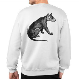 Tasmanian Tiger Print Sweatshirt Back Print | Mazezy