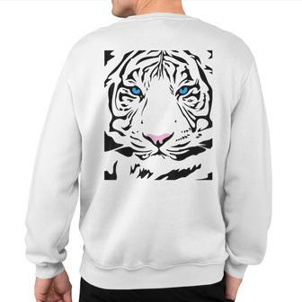 Tiger Tigress Face Fierce And Wild Beautiful Big Cat T Sweatshirt Back Print | Mazezy
