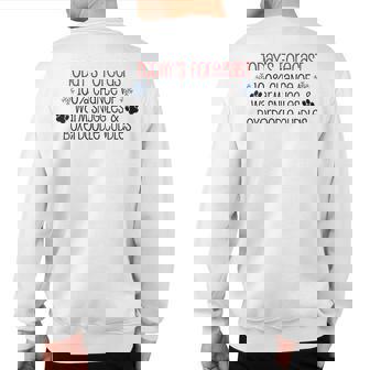 Today's Forecast Warm Snuggles And Boxerdoodle Cuddles Sweatshirt Back Print | Mazezy