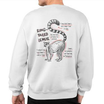 Trendy Ring-Tailed Lemur Facts Sweatshirt Back Print | Mazezy