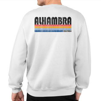 Vintage 70S 80S Style Alhambra California Sweatshirt Back Print | Mazezy