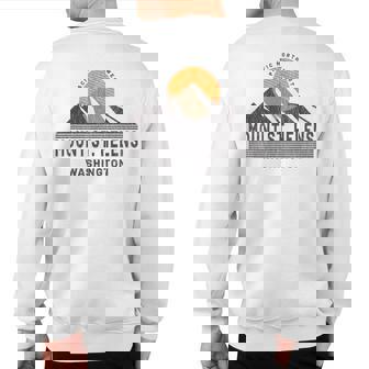 Vintage Mount St Helens Washington Mountain Souvenir Sweatshirt Back Print | Mazezy