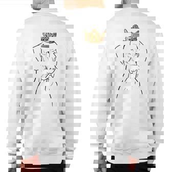 Vizsla Dog Wearing Crown Sweatshirt Back Print | Mazezy