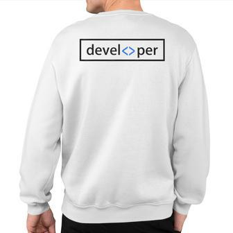 Web Developer Full Stack Programmer Coding Sweatshirt Back Print | Mazezy