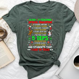 12 Days Of Teaching Special Education Ieps Sped Teacher Xmas Bella Canvas T-shirt - Monsterry