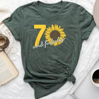 70 Years And Fabulous 70Th Birthday Sunflower Bella Canvas T-shirt | Mazezy