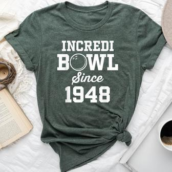 75 Year Old Bowler Bowling 1948 75Th Birthday Bella Canvas T-shirt | Mazezy