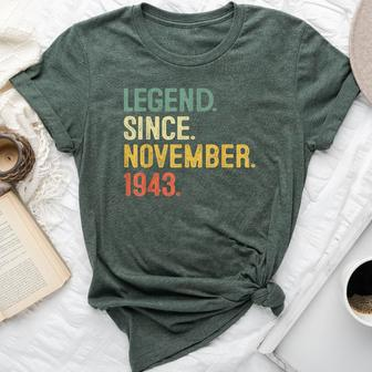 80 Years Old 80Th Birthday Legend Since November 1943 Bella Canvas T-shirt - Monsterry DE