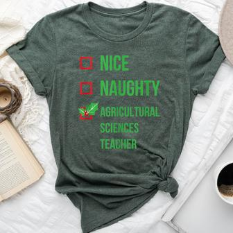 Agricultural Sciences Teacher Pajama Christmas Bella Canvas T-shirt | Mazezy