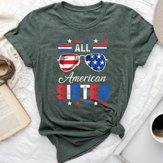 All American Sister 4Th Of July Usa Family Matching Outfit Bella Canvas T-shirt | Mazezy