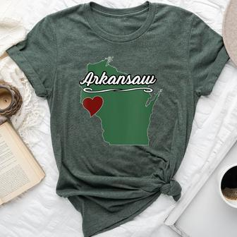 Arkansaw Wisconsin Wi Usa City State Souvenir Bella Canvas T-shirt | Mazezy