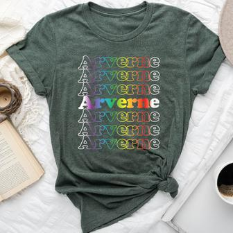 Arverne Lgbt Rainbow Pride Vintage Inspired Bella Canvas T-shirt | Mazezy