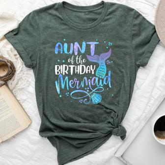 Aunt Of The Birthday Mermaid Family Matching Party Squad Bella Canvas T-shirt - Monsterry DE