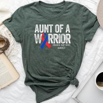Aunt Of A Warrior T Chd Congenital Heart Defect Bella Canvas T-shirt | Mazezy