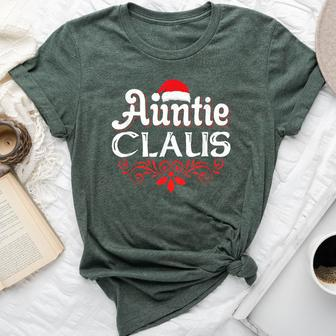 Auntie Claus Santa Pun Parody Soon To Be Aunt Xmas Party Bella Canvas T-shirt - Monsterry