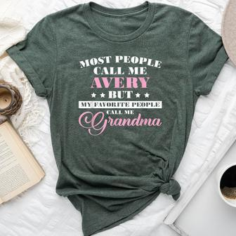Avery Name Personalized Grandma Bella Canvas T-shirt | Mazezy