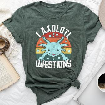 I Axolotl Questions Axolotl Animal Girl Boy Kid Cute Axolotl Bella Canvas T-shirt - Seseable