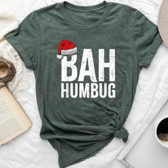 Bah Humbug Sarcastic Anti Christmas Holidays Haters Bella Canvas T-shirt - Seseable