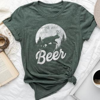 Bear Deer Beer Day Drinking Adult Humor Bella Canvas T-shirt | Mazezy