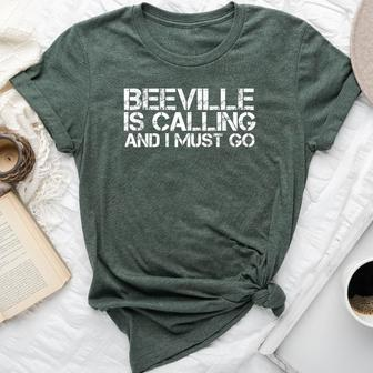 Beeville Tx Texas City Trip Home Roots Usa Bella Canvas T-shirt | Mazezy