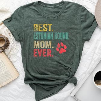 Best Estonian Hound Mom Ever Vintage Mother Dog Lover Bella Canvas T-shirt | Mazezy