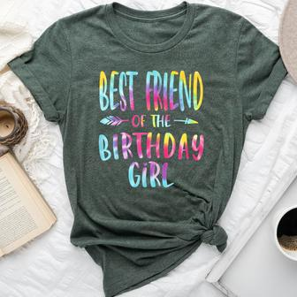 Best Friend Of The Birthday For Girl Tie Dye Colorful Bday Bella Canvas T-shirt - Monsterry CA