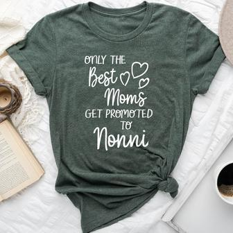 The Best Moms Get Promoted To Nonni Italy Italian Grandma Bella Canvas T-shirt | Mazezy