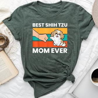 Best Shih Tzu Mom Ever Shih Tzu Bella Canvas T-shirt | Mazezy
