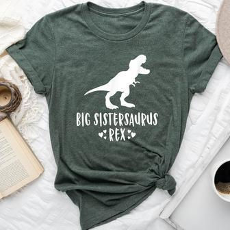 Bigsistersaurus T Big Rex Girl Sister Pregnancy Bella Canvas T-shirt | Mazezy