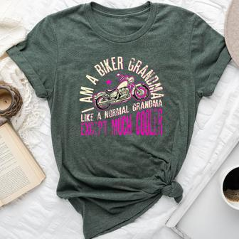I Am A Biker Grandma Motorcyle Quote For Women Bella Canvas T-shirt | Mazezy