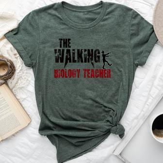 Biology Teacher Walking Biological School Tutor Bella Canvas T-shirt | Mazezy
