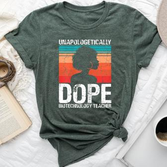 Biotechnology Teacher Unapologetically Dope Pride Afro Bella Canvas T-shirt | Mazezy