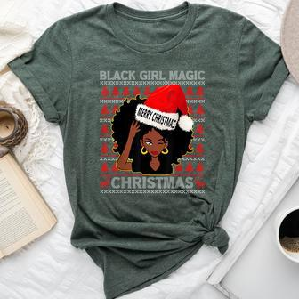 Black Girl Magic Merry Christmas African American Woman Xmas Bella Canvas T-shirt - Seseable
