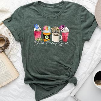 Black Shopping Friday Squad Coffee Cups Bella Canvas T-shirt | Mazezy