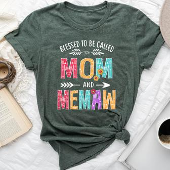 Blessed To Be Called Mom And Memaw Grandma Bella Canvas T-shirt | Mazezy AU