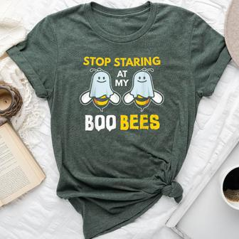 Boo Bees Boobies Costume Cute Animal Insect Lover For Women Bella Canvas T-shirt | Mazezy
