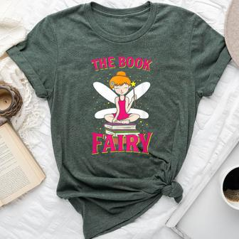 The Book Fairy Reading Teacher Librarian Bella Canvas T-shirt | Mazezy