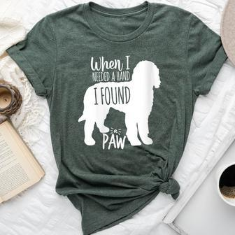 Boxerdoodle When Need Hand Found Paw Dog Mom Dad Women Bella Canvas T-shirt | Mazezy